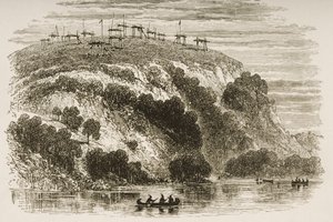 Cimetière indien sur les Grandes Plaines entre Saint-Louis et Denver, de 
